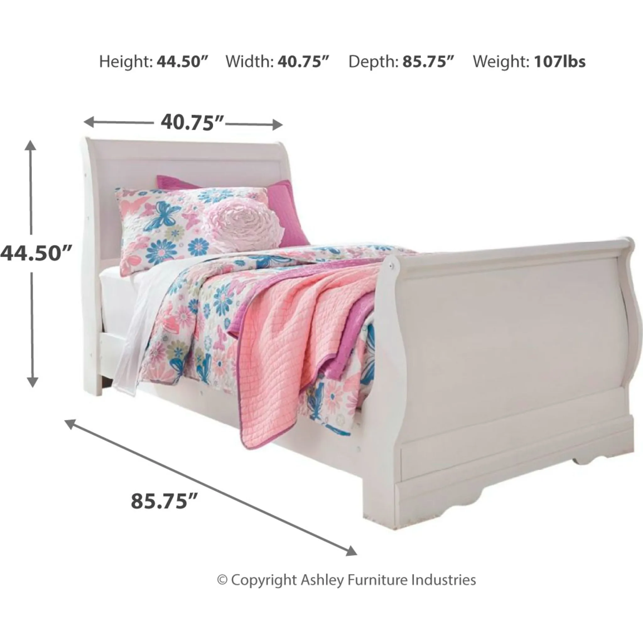 Anarasia 3 Piece Sleigh Bed