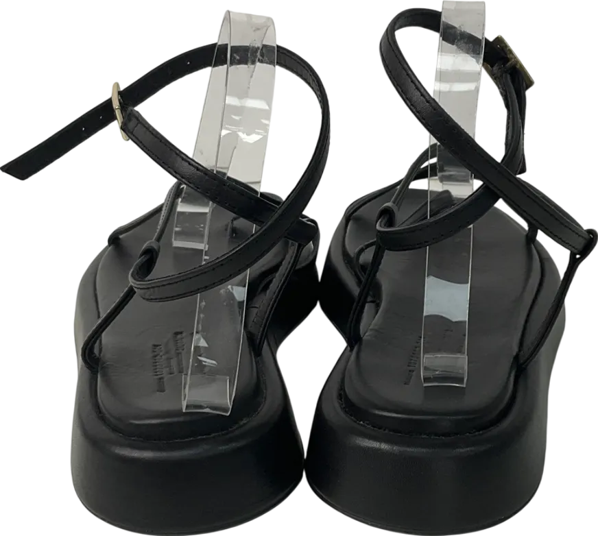 Arket Black Nodi Leather Sandals UK 6 EU 39 👠