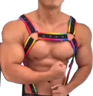 JOCKMAIL Men's Body Chest Harness Adjustable Elastic Waistband Sexy Underwear Halter Belt for Men