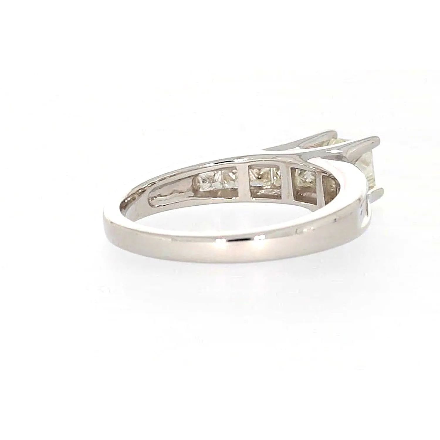 New York 14ct White Gold Princess Cut with 1 CARAT tw of Diamonds Ring