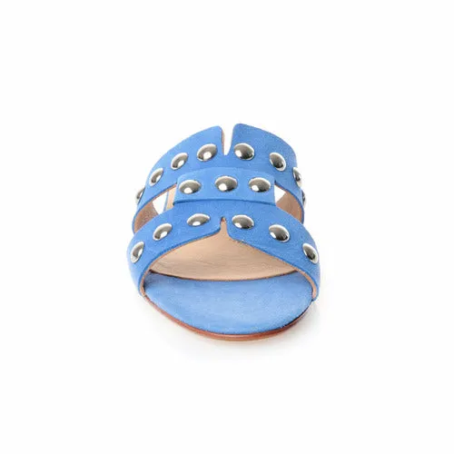 Nicola Sexton Blue Studded Sliders